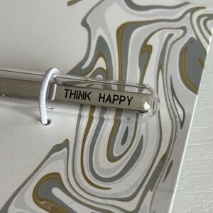 Magnolia & Vine Karma Cha Cha Silver “Think Happy” Bar pendant